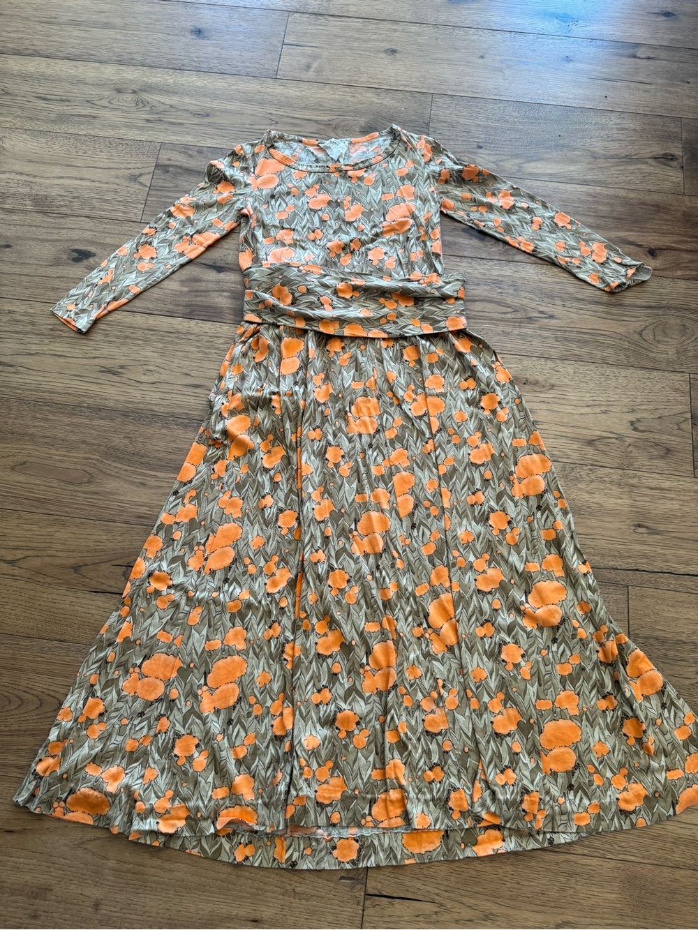 1970s Rare Diane Von Fursternberg Maxi Dress California Poppy vintage
